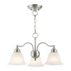 Livex Lighting Essex 3 - Light Chandelier in  Brushed Nickel - 3 of 4