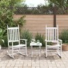 vidaXL Rocking Chairs with Curved Seats 2 pcs White Solid Wood Fir - 3 of 4
