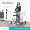 Stander Let's Walk Indoor Walker with Tray and Basket, 2-Wheel Walker with Rear Ski Glides - 2 of 4