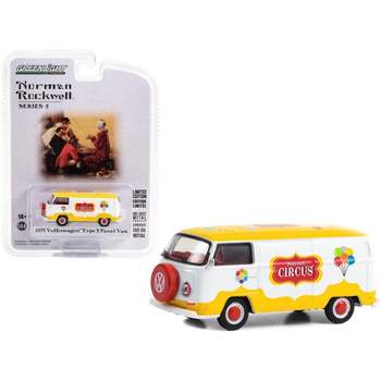 1971 Volkswagen Type 2 Panel Van Yellow and White with Red Interior "Percevel Circus" 1/64 Diecast Model Car by Greenlight