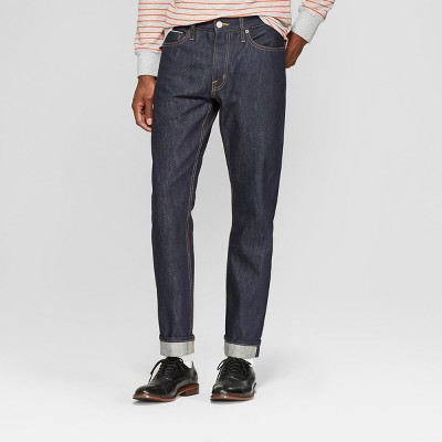 mens slim fit selvedge jeans