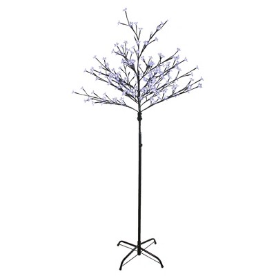 Northlight 6' Prelit LED Cherry Blossom Flower Tree Pure White Lights