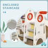 KTMBDW Toddler Swing Set, 4 in 1 Toddler Playground for Kids 1-3 Years Old, Indoor Toddler Playset with Slide, Swing, Basketball Hoop, Climber, White - 3 of 4