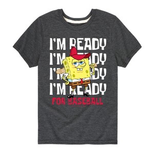 Boys' - SpongeBob SquarePants - Ready For Baseball Short Sleeve Graphic T-Shirt - 1 of 4
