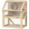 PawHut Wooden Hamster Cage, 3 Tier Small Animal Cage with Detachable 12.6" Deep Bottom, Hut, Seesaw, Exercise Wheel, Ramps, for Dwarf, Gerbil, Mouse - 4 of 4