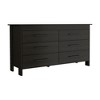 Wood Double dressers with All Metal Gliders, Superior Top, and Black Metal Pulls - 3 of 4