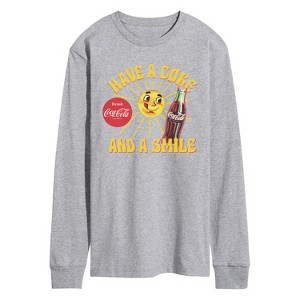 Men's - Coca-cola - Have A Coke And A Smile Long Sleeve Graphic T-Shirt - 1 of 3