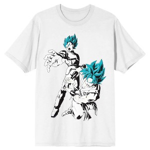 Dragon Ball Super Goku Vegeta Anime Men's White T-Shirt - 1 of 2