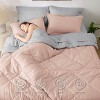 5/7 Pcs Bed in a Bag with Contrast Color Solid Design Bedding Set - 2 of 4