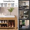 42.00"Retro Multifunctional Storage Bench with Cushion and Curved Side Panel for Entrance and Living Room (Natural) - 4 of 4