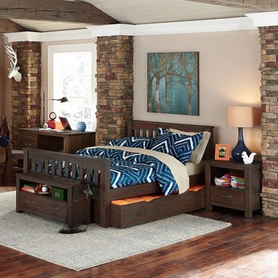 Full Highlands Harper Panel Bed with Trundle Driftwood - Hillsdale Furniture