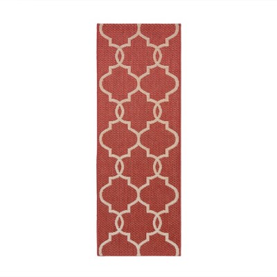 2.16' x 6' Loire Runner Outdoor Rug Red/Grain - Studio by Brown Jordan