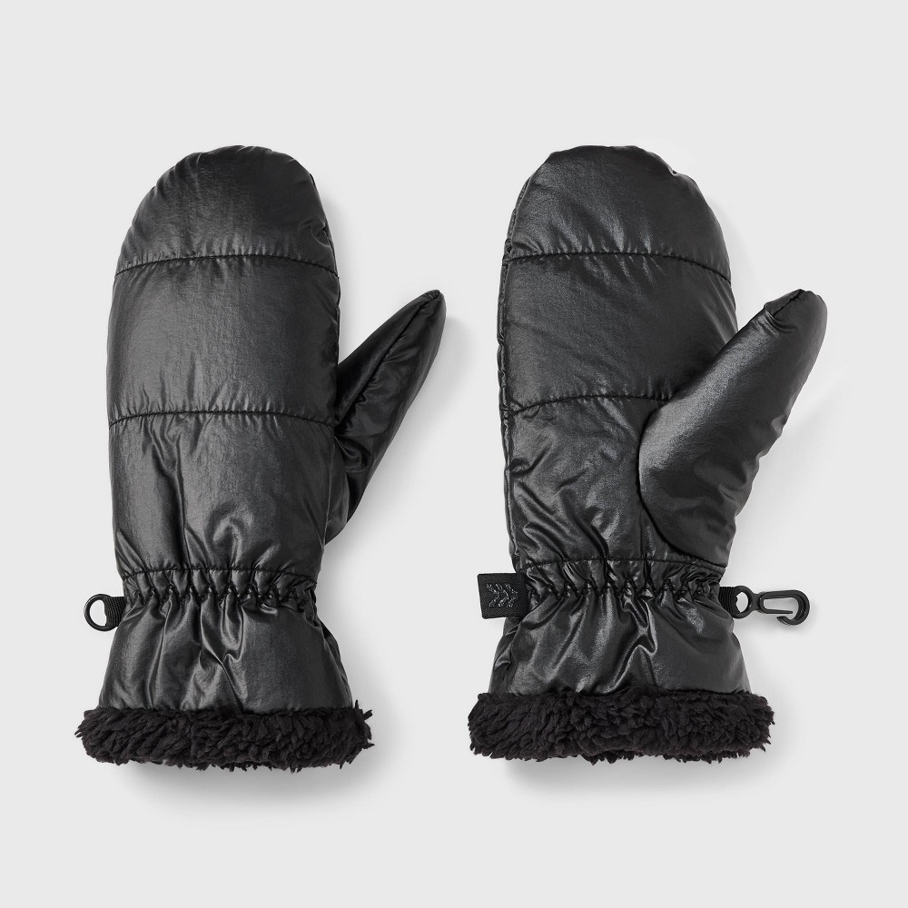 Girls' Puffer Mitten - All In Motion™ Black 4-7