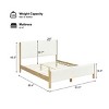 Platform Bed with Boucle Upholstered Headboard, Scandinavian Wood Frame Bed for Bedroom-Baofuwish - 4 of 4