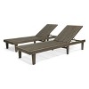 GDFStudio Teresa Outdoor Acacia Wood Armless Adjustable Chaise Lounges (Set of 2) - 4 of 4