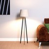 Infibrite 64" Architectural Tripod Floor Lamp with Textured Shade Cozy Illumination: Modern Design, ETL Listed, Linen Cone Shade - 2 of 4