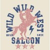 Wild Wild West Saloon Adult Crew Neck Short Sleeve Tee - 2 of 2