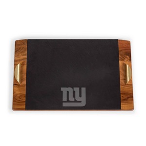 NFL New York Giants Covina Acacia Wood and Slate Black with Gold Accents Serving Tray - 1 of 4