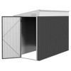 Outsunny Steel Garden Storage Shed, Lean to Shed Outdoor Metal Tool House with Lockable Door & Air Vents for Backyard Patio Lawn, White - 4 of 4