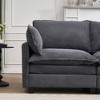 Oversized Modular Velvet U-Shaped 4-Seater Sectional Sofa with 2 Ottomans - 4 of 4