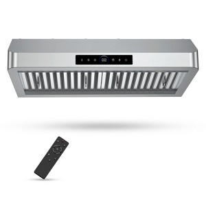 RAPSUAR 30 inch Range Hood Under Cabinet, 1200 CFM with 4-Speed Gesture Sensing & Touch Control, Stainless Steel Kitchen Stove Vent Hoods - 1 of 4
