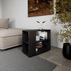 Syemin End Tables 3-Tier End Table, Side Table, Night Stand, Bedside Table with Open Storage, Coffee Tables for Living Room, Black, 11.8"*23.6"*19.7" - 2 of 4