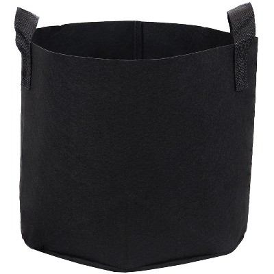 Sunnydaze 3-Gallon Garden Grow Bag with Handles Non-Woven Polypropylene Fabric, Black