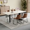 TOAOTBNBOB Comfortable Bar Stools Set of 4, Industrial Bar Chairs with Non-slip Pads, Modern Barstools for Kitchen Island, Brown - 4 of 4