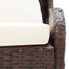 vidaXL - Durable Outdoor Patio Corner Sofas 2 pcs in Poly Rattan - Brown, Weather-Resistant Furniture with Comfortable Cushions - 4 of 4