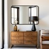 38"x26" Rectangle Bathroom Mirror with Aluminum Alloy Frame, Wall Mounted Vanity Mirror for Bedroom Living Room Entryway, Black - 2 of 4