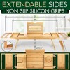 SereneLife Natural Bamboo Bathtub Caddy - Adjustable Shower Tub Tray with Device Holder and Wine Glass Slot (SLBCAD50.5) - 4 of 4