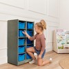 ECR4Kids 10 Cubby Mobile Tray Cabinet with 10 Scoop Front Storage Bins, 5x2, Grey Wash - 4 of 4