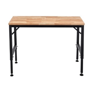 Gulches 48" Heavy-Duty Adjustable Workbench - 2000 LBS Load Capacity, Rubber Wood Top & Non-Slip Pads, for Garage/Shop/Home/Office - 1 of 4