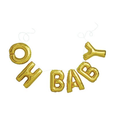 gold foil baby balloons