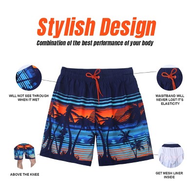 Мужские брюки Rokka&Rolla Men's 8'' Swim Trunks-Tropical Palm, size XX Large — фото 6