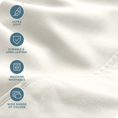 Twin XL Cream Organic Microfiber Deep Pocket Sheet Set