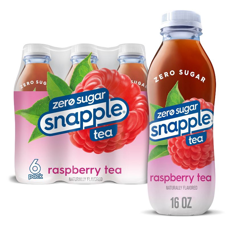Snapple Zero Sugar Raspberry Tea - 6pk/16 fl oz Bottles, 1 of 11