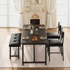 Dining Table Set for 4,Rectangle Compact Dining Table and Chairs Set with 2 Upholstered Chairs and Bench for Apartment,Kitchen - 2 of 4