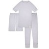 Sleep On It 100% Organic Cotton Rib Knit Snug-Fit 4-Piece and 6-Piece Pajama Sets for Boys & Girls - 3 of 3