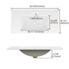 APRILSOUL Bathroom Vanity Sink Top with Three Holes, Ceramic Vanity Sink Top with Overflow, Drop in Bathroom Vessel Sink, Glossy White - 2 of 4
