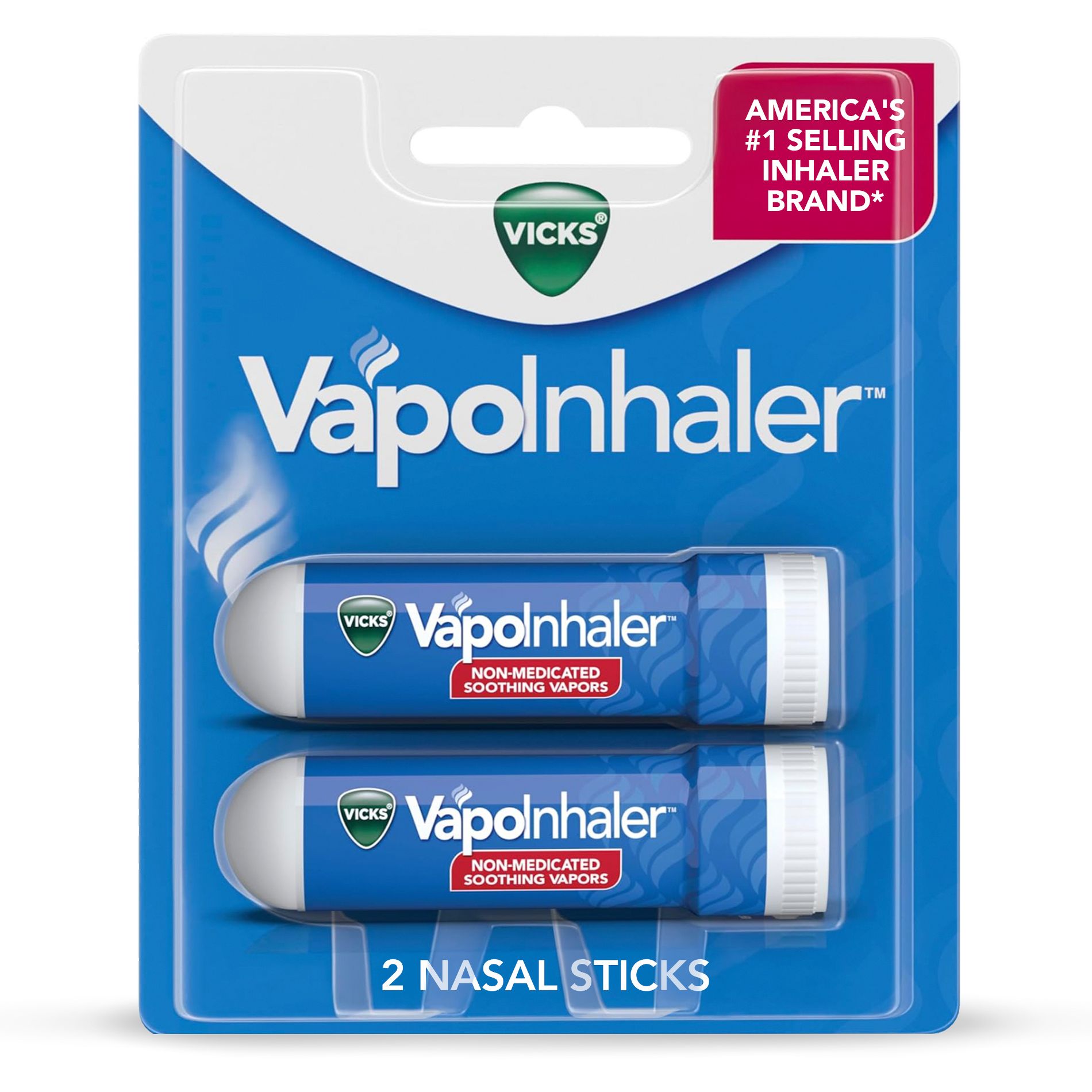 Vicks VapoInhaler Non-Medicated Portable Nasal Inhaler - 2ct