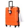 3 Pieces Spinner Wheels Luggage Set, 20-inch With USB Port, Expandable 24" And 28", 360-degree Rotating Wheels Suitcase, Orange - 4 of 4