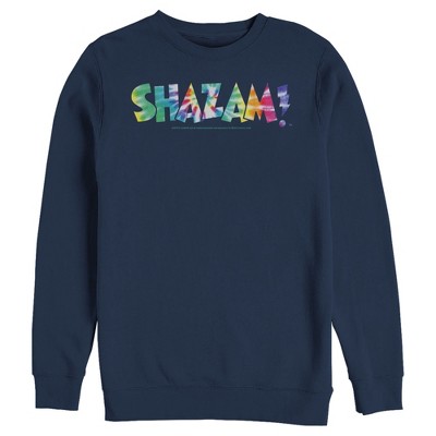Men's Justice League Shazam Tie Dye Logo Sweatshirt