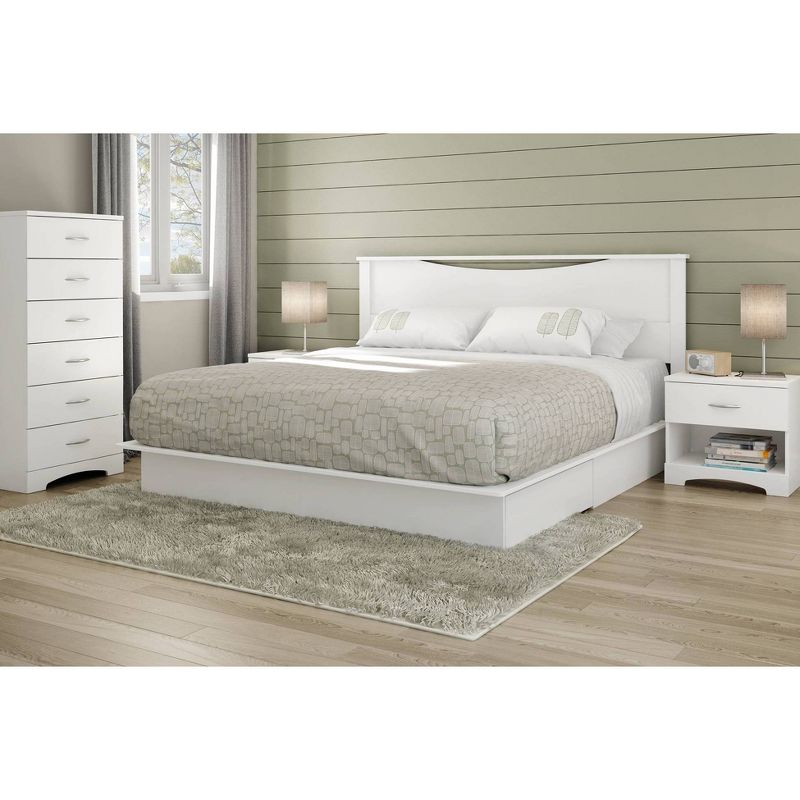 Queen Step One Platform Bed with Drawers - South Shore, 1 of 8