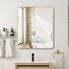 Lyngins 30x36 Rectangular Wall Mirror – 4mm HD Glass Bathroom Mirror, Anti-Rust Aluminum Bathroom Decor, Shatterproof Mirrors for Bathroom Sink - 2 of 4