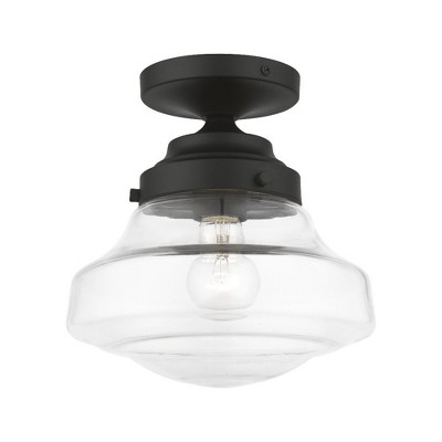 Livex Lighting Avondale 1 - Light Semi-Flush Mount in  Black