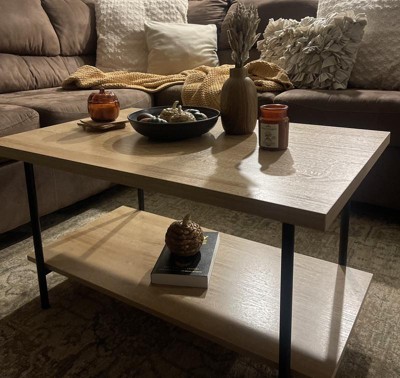 Wood And Metal Desk With Shelves Natural - Room Essentials™ : Target