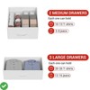 5 Drawer Dresser Tall Dresser for Bedroom Storage Organizer with Fabric Bins Wood Top - 3 of 4