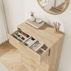 TackView 5 Drawer Rattan Dresser for Bedroom, Integrated Cabinet Body & Legs Design, for Home Office - 4 of 4