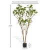 NAYSAYE Planter Faux Citrus Tree Artificial Indoor Plant with Lifelike Leaves for Indoor Outdoor Garden, Green, 23.6"*23.6"*63" - 3 of 4